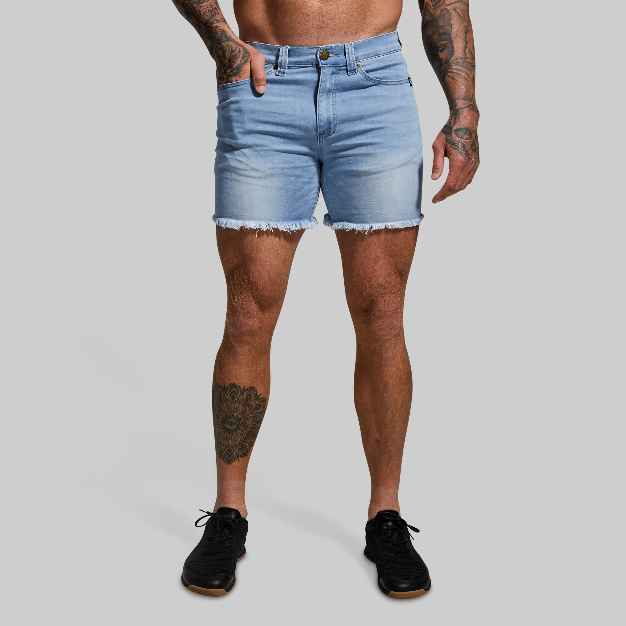 FLEX Stretchy Jort 6" (Light Wash) - Image 4